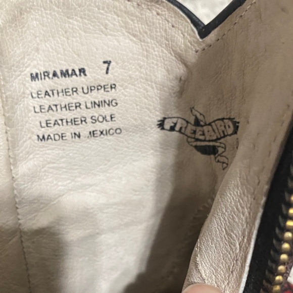 Freebird Red Croc-Embossed Ankle Boots - Picture 5 of 6